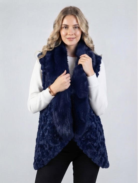 Premium Faux Fur Striped Vest